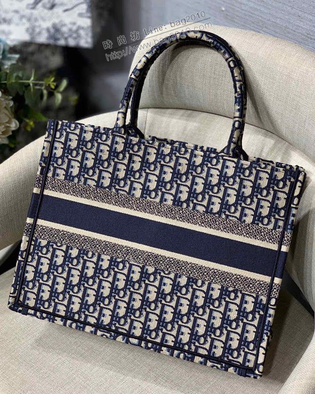 Dior女包 迪奧Book Tote老花小號女托特包 Dior刺繡購物袋  dfk1599